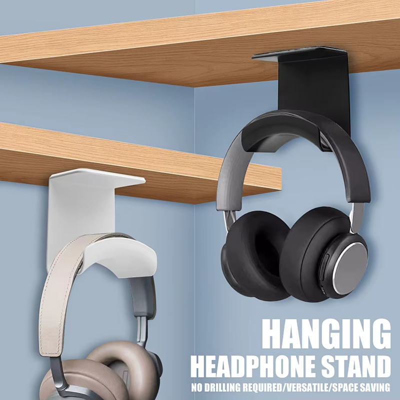 Headphone Stand Desk - Evrensel Kulaklık Standı Yapışkanlı Plastik Duvar
