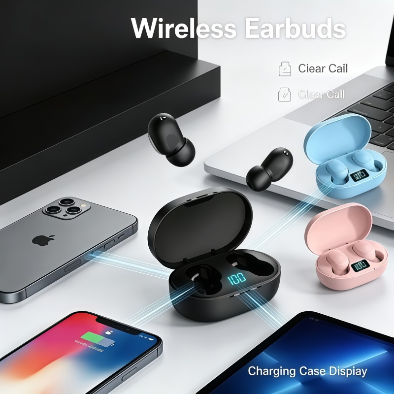 Bluetooth Headset On Ear - 2026 Yeni TWS E6S Fone Bluetooth