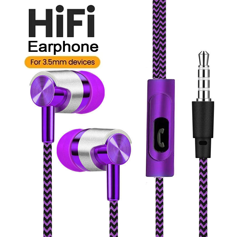 Wired Earphone Mic - Dahili HD Mikrofon 3,5 mm Kablolu