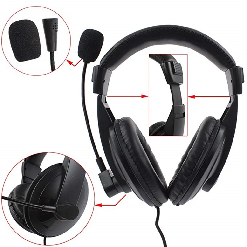 Wired Earphone Mic - 2Pin Baofeng oyun kablolu kulaklıklar kulaklık