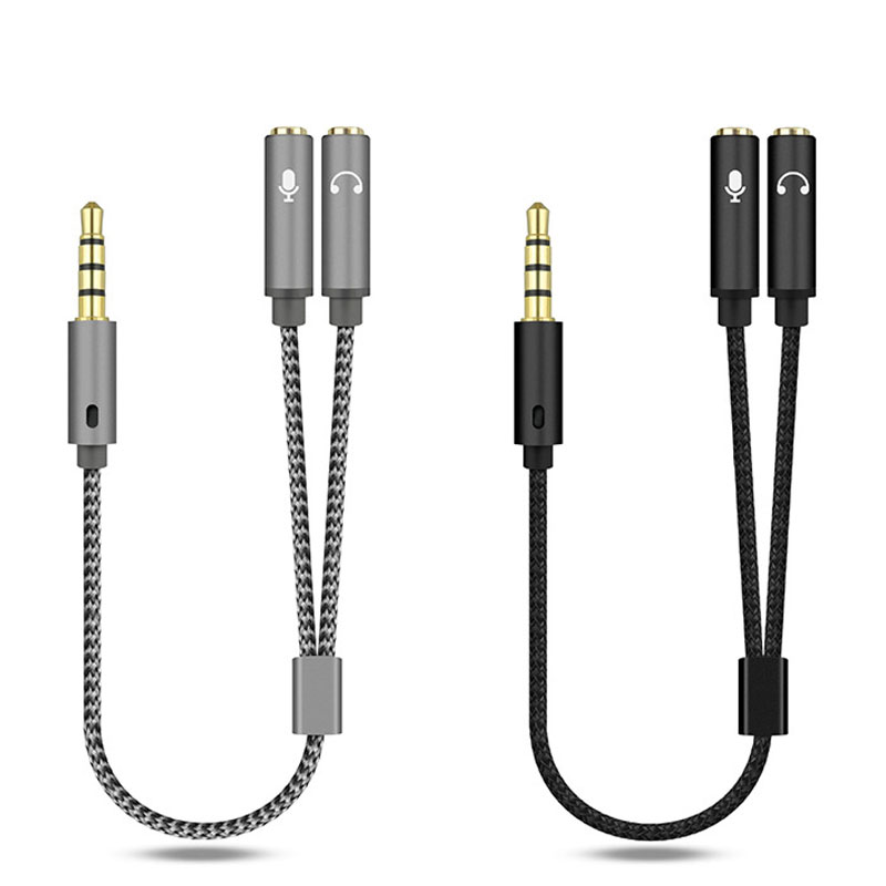 Earphone Splitter Jack - 3.5mm ses dağıtıcı kablosu Y Jack