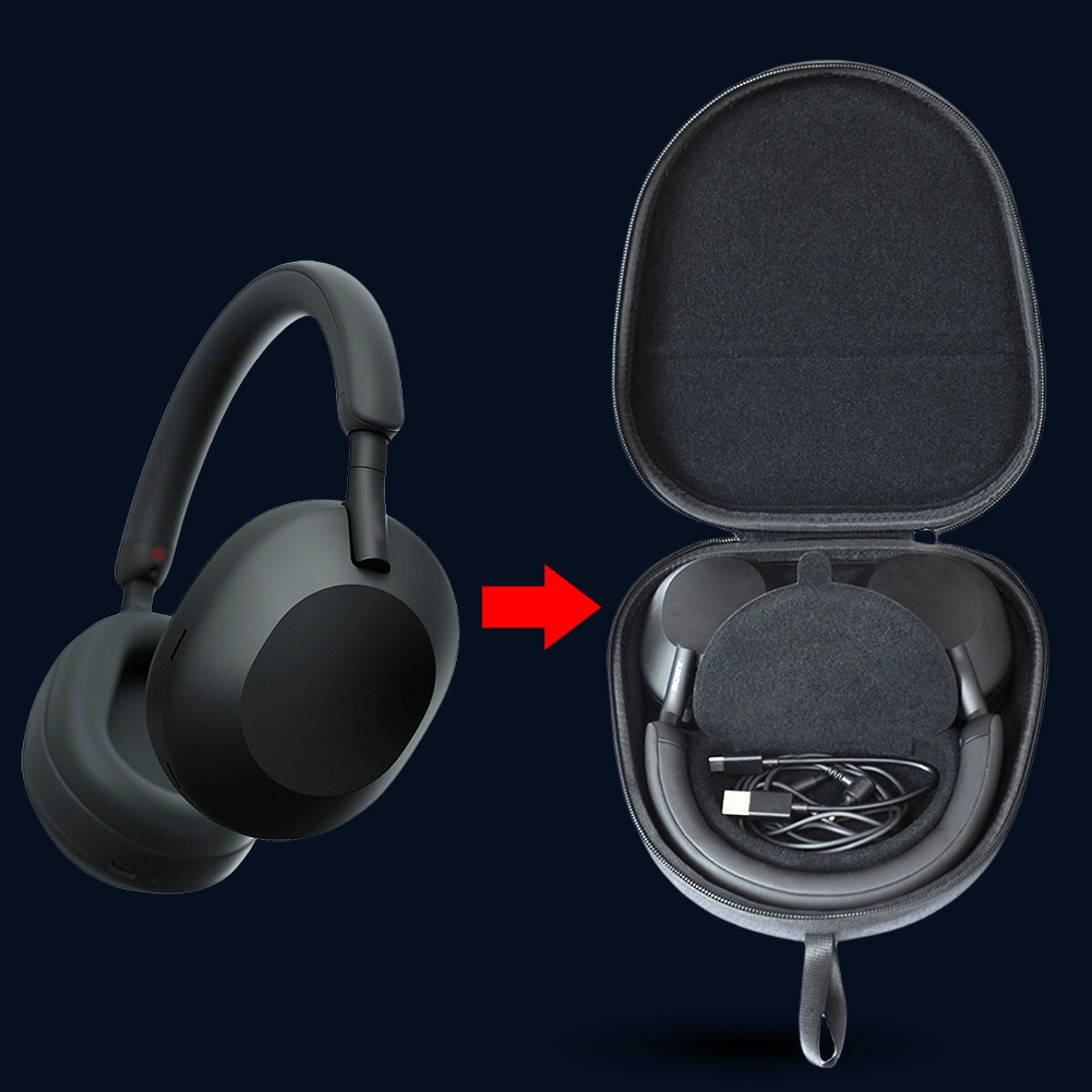 Sony Headphone Wh-1000Xm5 - Sert Taşıma Çantası Darbeye Dayanıklı Koruyucu