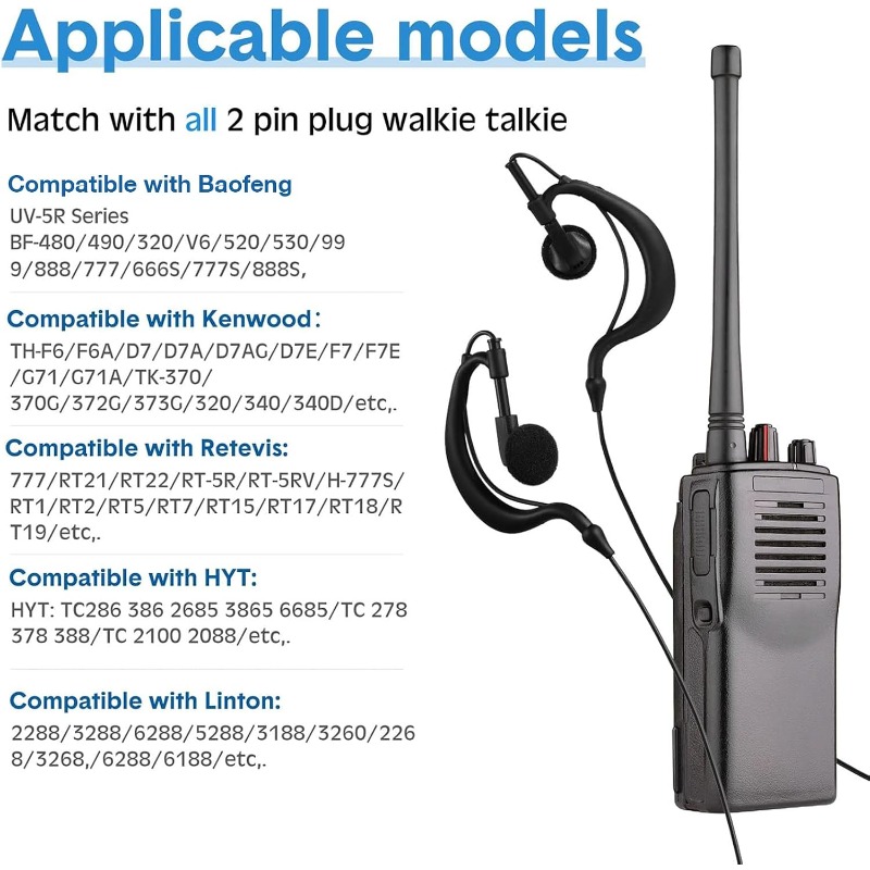 10 adet Walkie Talkie mikrofon - Wired Earphone Mic incelemesi ve fiyatı
