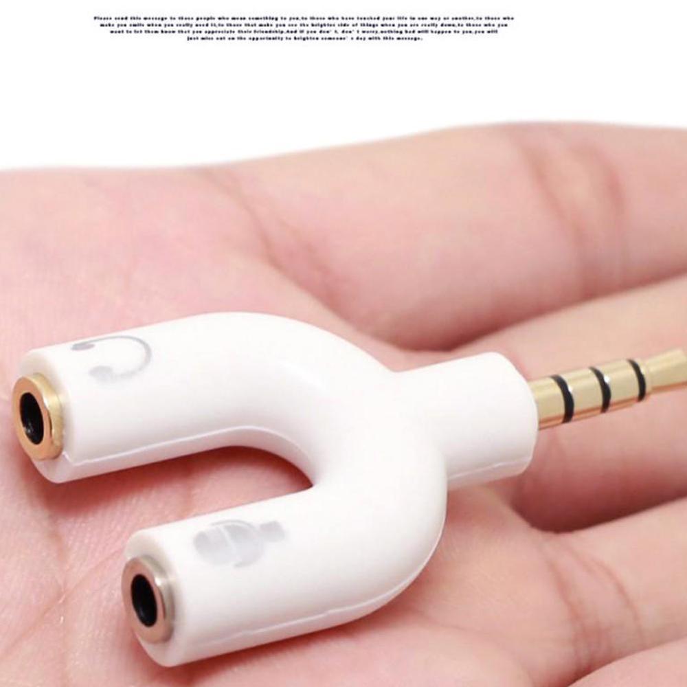 1 adet çift 3.5MM U tipi adapt - Earphone Splitter Jack incelemesi ve fiyatı