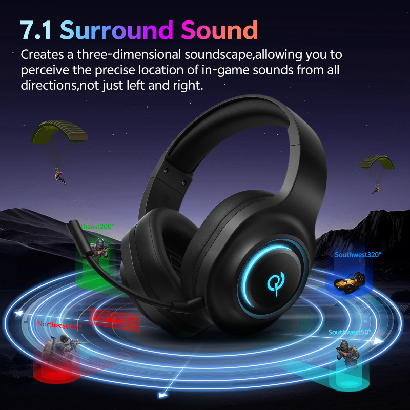 QCY Heroad V200 Oyuncu Kulaklı - Gaming Headset Rgb incelemesi ve fiyatı