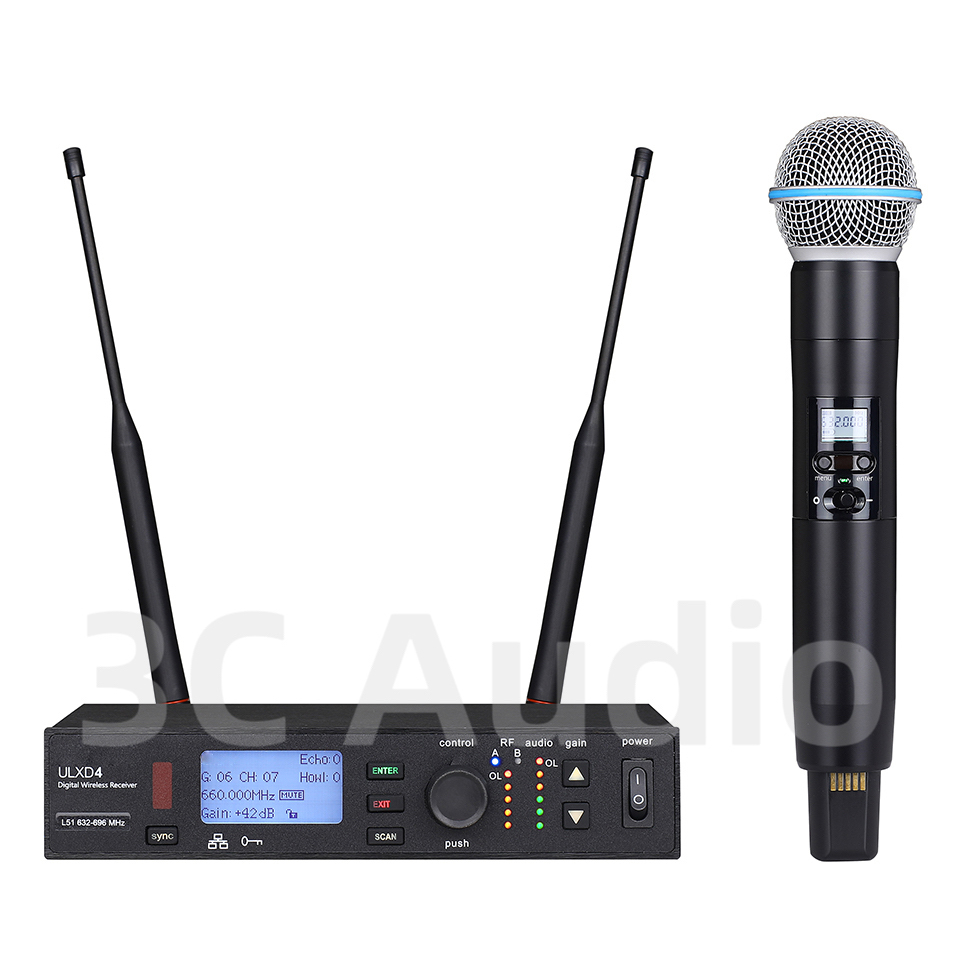 ULXD4-SLXD 500/600MHz Profesyo - Shure Mic Sm58 incelemesi ve fiyatı
